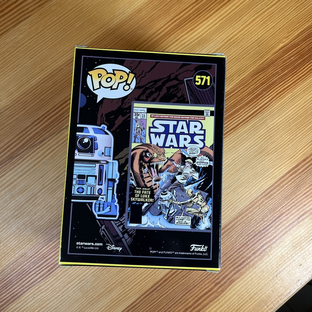 NIB Funko Pop Star Wars R2-D2 571 White Blue Target Exclusive Comic Art Figure - Picture 7 of 7
